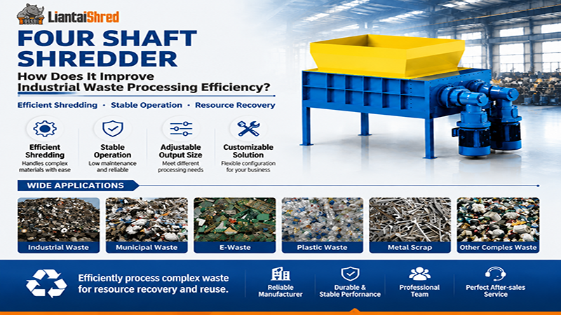 How Does a Four Shaft Shredder Improve Industrial Solid Wast